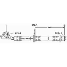 FBH7016 FIRST LINE Тормозной шланг