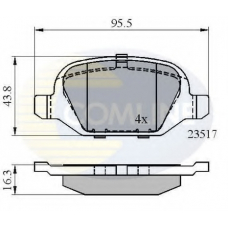 CBP01559 COMLINE Комплект тормозных колодок, дисковый тормоз