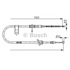 1 987 482 165 BOSCH Трос, стояночная тормозная система