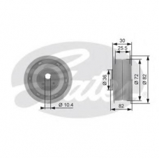 T41079 GATES Натяжной ролик, ремень грм