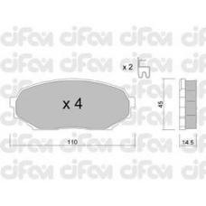 822-388-0 CIFAM Комплект тормозных колодок, дисковый тормоз