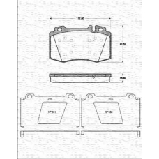 363702161313 MAGNETI MARELLI Комплект тормозных колодок, дисковый тормоз