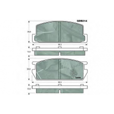GDB214 TRW Комплект тормозных колодок, дисковый тормоз