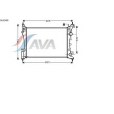 OLA2408 AVA Радиатор, охлаждение двигателя