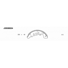 J3508024 NIPPARTS Комплект тормозных колодок
