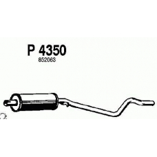 P4350 FENNO Средний глушитель выхлопных газов