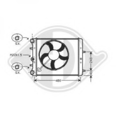 8220505 DIEDERICHS Радиатор, охлаждение двигателя