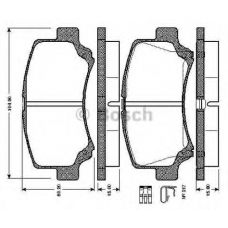 0 986 TB2 789 BOSCH Комплект тормозных колодок, дисковый тормоз