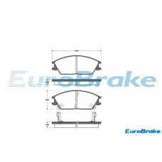 5501223403 EUROBRAKE Комплект тормозных колодок, дисковый тормоз
