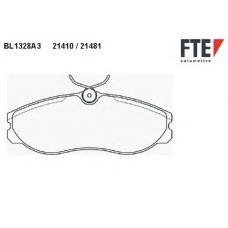BL1328A3 FTE Комплект тормозных колодок, дисковый тормоз