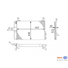 8FC 351 301-491 HELLA Конденсатор, кондиционер