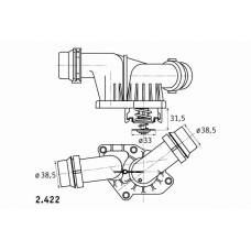 2.422.85 BEHR Термостат, охлаждающая жидкость