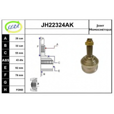 JH22324AK SERA Шарнирный комплект, приводной вал