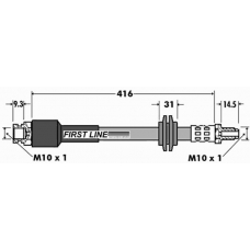 FBH7425 FIRST LINE Тормозной шланг