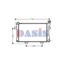 492003N AKS DASIS Радиатор, охлаждение двигателя