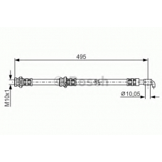 1 987 476 401 BOSCH Тормозной шланг