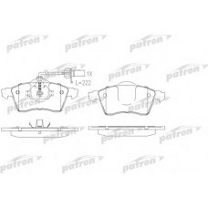 PBP1518 PATRON Комплект тормозных колодок, дисковый тормоз