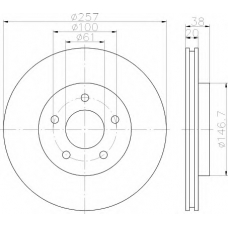 8DD 355 113-351 HELLA Тормозной диск