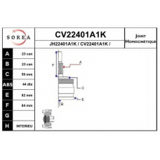 CV22401A1K EAI Шарнирный комплект, приводной вал