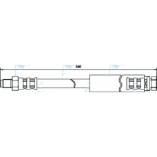 HOS3368 APEC Тормозной шланг