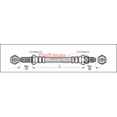 4114680 METZGER Тормозной шланг