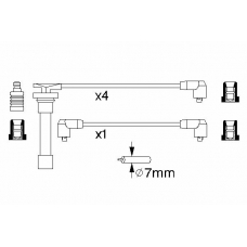 0 986 356 703 BOSCH Комплект проводов зажигания