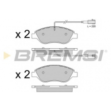 BP3507 BREMSI Комплект тормозных колодок, дисковый тормоз