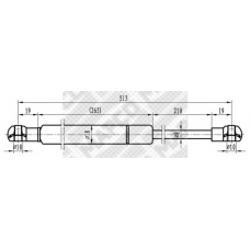 91105 MAPCO Газовая пружина, крышка багажник