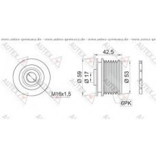 654362 AUTEX Механизм свободного хода генератора