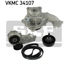 VKMC 34107 SKF Водяной насос + комплект ручейковых ремней