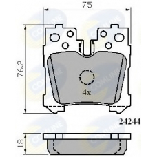 CBP01722 COMLINE Комплект тормозных колодок, дисковый тормоз