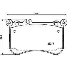 8DB 355 019-611 HELLA PAGID Комплект тормозных колодок, дисковый тормоз