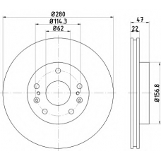 8DD 355 120-521 HELLA Тормозной диск