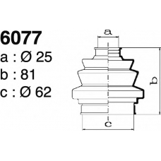 6077 DEPA Комплект пылника, приводной вал