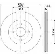 MDC1868 MINTEX Тормозной диск