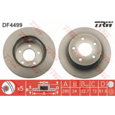 DF4499 TRW Тормозной диск