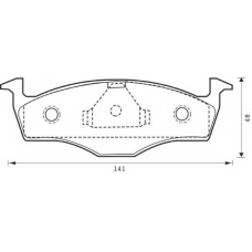573040S STOP Комплект тормозных колодок, дисковый тормоз