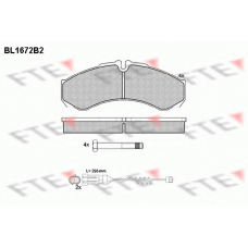 BL1672B2 FTE Комплект тормозных колодок, дисковый тормоз