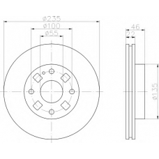 8DD 355 107-191 HELLA Тормозной диск