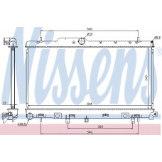 64116 NISSENS Радиатор, охлаждение двигателя