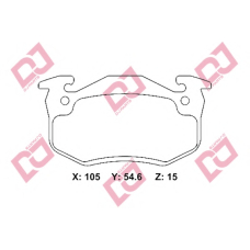 BP2281 DJ PARTS Комплект тормозных колодок, дисковый тормоз