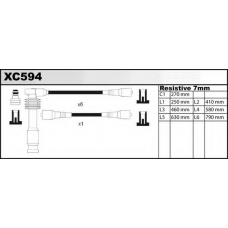 XC594 QUINTON HAZELL Комплект проводов зажигания