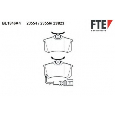 BL1846A4 FTE Комплект тормозных колодок, дисковый тормоз