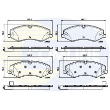 CBP02210 COMLINE Комплект тормозных колодок, дисковый тормоз