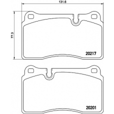 2021703 TEXTAR Комплект тормозных колодок, дисковый тормоз