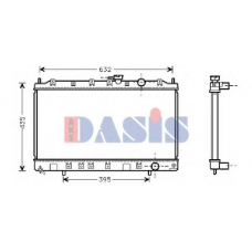 140024N AKS DASIS Радиатор, охлаждение двигателя