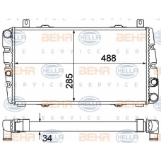 8MK 376 901-041 HELLA Радиатор, охлаждение двигателя