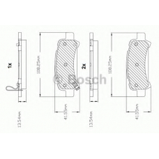 F 03B 150 286 BOSCH Комплект тормозных колодок, дисковый тормоз