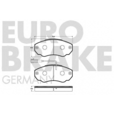 5502221947 EUROBRAKE Комплект тормозных колодок, дисковый тормоз