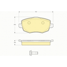 6115921 GIRLING Комплект тормозных колодок, дисковый тормоз